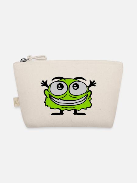 Petit monstre poilu mignon - Trousse biologique - nature - Devant