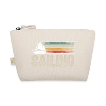 Segeln Segler Segelboot Retro Vintage - Bio-Täschchen - Natur - Vorne