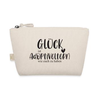 Adoptiert Adoptiveltern Adoption Familie Geschenk - Bio-Täschchen - Natur - Vorne