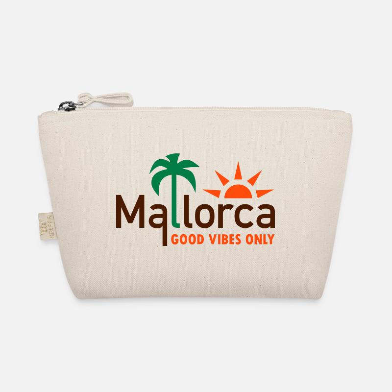 Mallorca, good vibes only (Palme, Sonne) - Bio-Täschchen - Natur