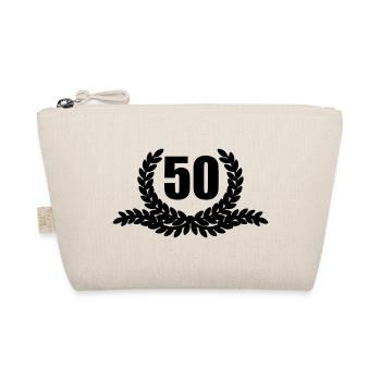 Laurel wreath 50 YEARS - Organic Pouch - nature - Front