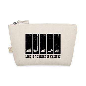 Life Is A Series Of Choices Golf Player Golfing Pu - Bio-Täschchen - Natur - Vorne