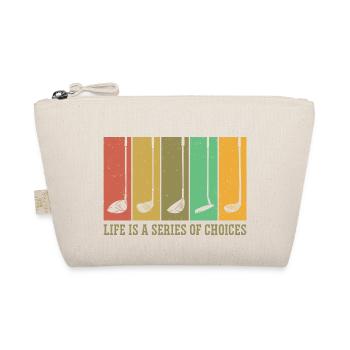 Life Is A Series Of Choices Golf Player Golfing Pu - Bio-Täschchen - Natur - Vorne