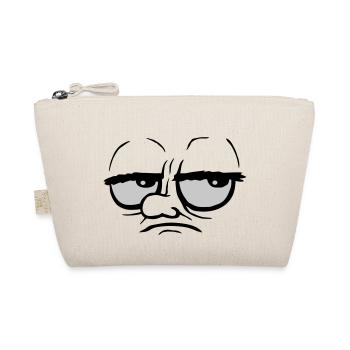 Cartoon annoyed rolling eyes - Organic Pouch - nature - Front