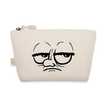 Eyes rolling cartoon annoyed - Organic Pouch - nature - Front