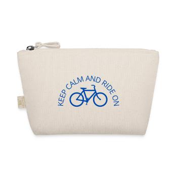 KEEP CALM AND RIDE ON Bike T-Shirt - Organic Pouch - nature - Front