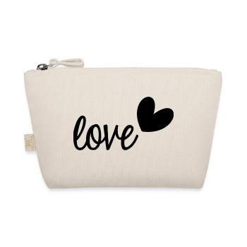 LOVE. SAINT VALENTIN. EVJF. JE T'AIME. I LOVE YOU. - Trousse biologique - nature - Devant