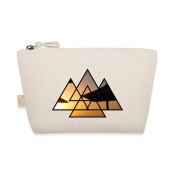 T-Shirt Triangle Umbrellas Gift Holiday - Organic Pouch - nature - Front