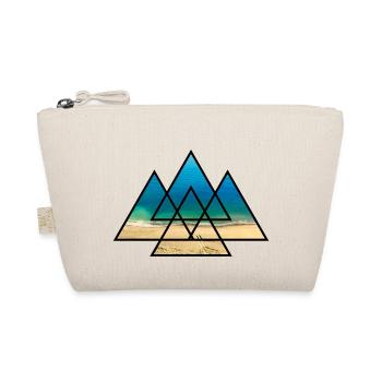 T-Shirt Triangle Beach Holiday Sea Gift Holidays - Organic Pouch - nature - Front