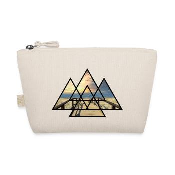T-Shirt Triangle Beach Holiday Sea Gift Holidays - Organic Pouch - nature - Front