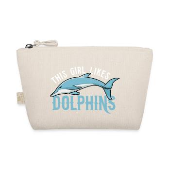 Fille aime les dauphins mignons animaux marins - Trousse biologique - nature - Devant