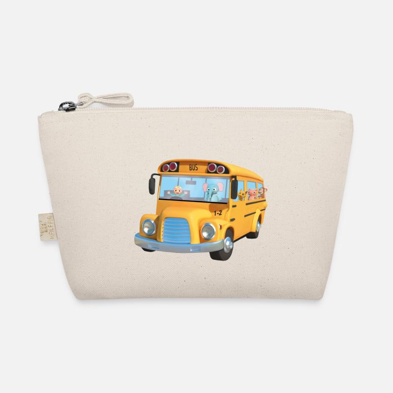 Bus gelbe Tiere Schule Bio-Täschchen