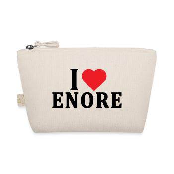 t-shirt I love Enore t shirt gift idea - Organic Pouch - nature - Front
