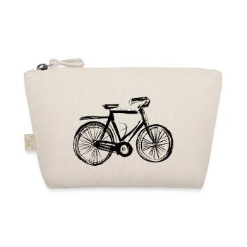 Bicycle Doodle Bicycles Cycling Silhouette 1 - Organic Pouch - nature - Front
