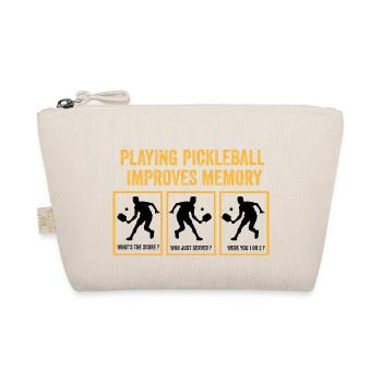 playing pickleball improves memory - Organic Pouch - nature - Front
