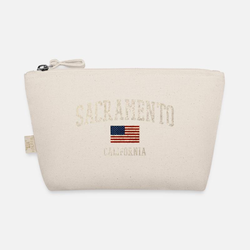 Sacramento Americana Flag Design - Bio-Täschchen - Natur