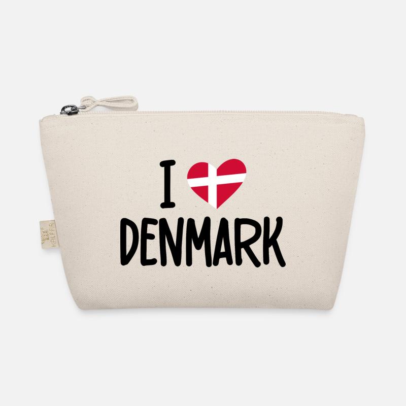 J’aime le drapeau du Danemark Trousse biologique