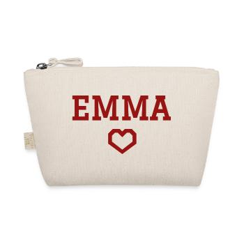 Emma heart - Organic Pouch - nature - Front