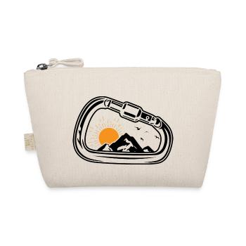 Retro Graphic Climbing Bouldering Rock Climber Mou - Organic Pouch - nature - Front