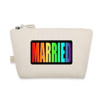 RAINBOW - VERHEIRATET LGBTQ - WEDDING PRIDE - Bio-Täschchen - Natur - Vorne