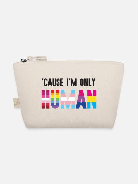 Pride Month LGBT - Weil ich auch nur ein Mensch bin - Bio-Täschchen - Natur