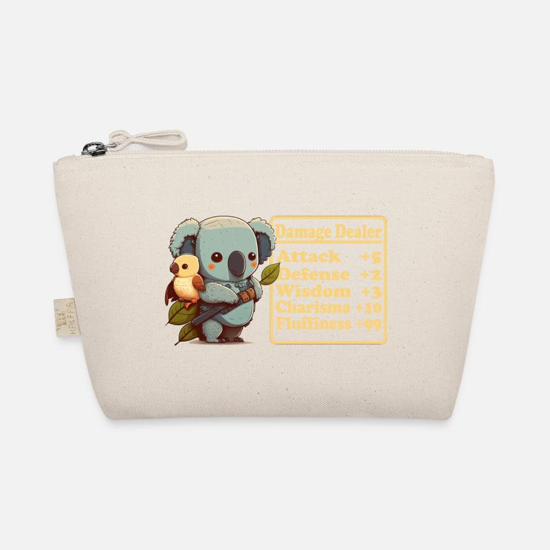 Damage-inflicting cute koala shows off his skis Organic Pouch