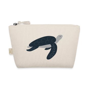 Tortue de mer mignonne en bleu - Trousse biologique - nature - Devant