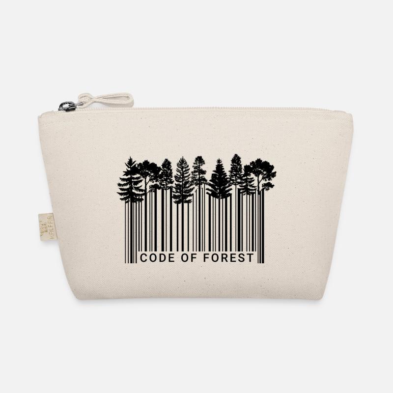 Code-barres Forêt Nature Code forestier Arbres Noir Trousse biologique
