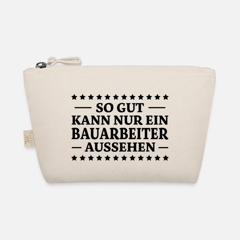 Bauarbeiter Spruch Lustiges Bauarbeiter Geschenk - Bio-Täschchen - Natur