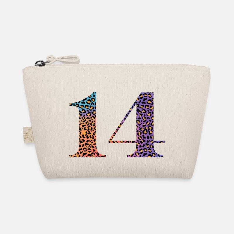 Leopard zum 14. Geburtstag Bio-Täschchen