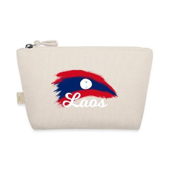Laos Lao Laotian Flag Elephant Lao I Gift - Organic Pouch - nature - Front