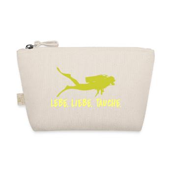 Lebe Liebe Tauchen Taucher Geschenk Tauchsport - Bio-Täschchen - Natur - Vorne
