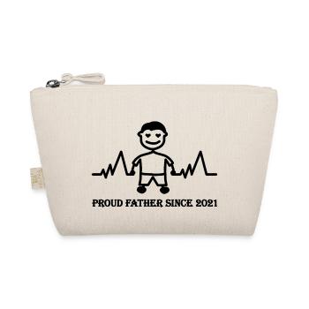 Proud father of a boy since 2021 - Organic Pouch - nature - Front