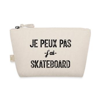 I can't I Skate - Organic Pouch - nature - Front