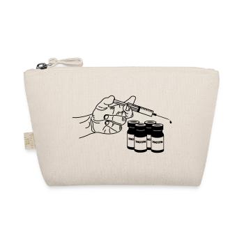 Main avec seringue et bocaux de vaccination - Trousse biologique - nature - Devant