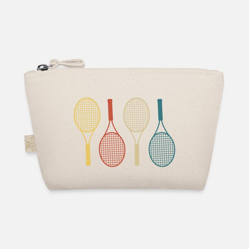 Vintage Retro Tennis Racket Organic Pouch