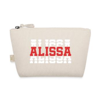 t-shirt Alissa t-shirt idée cadeau texte empilé - Trousse biologique - nature - Devant