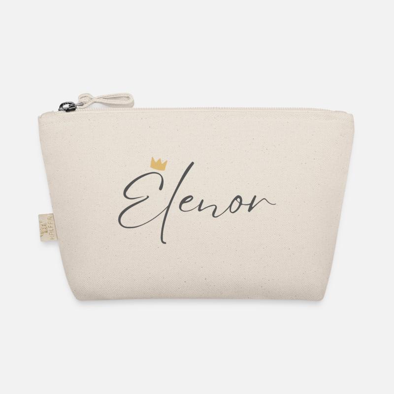 Prinzessin Elenor Kronenhemd – Name mit Buchstabe E Bio-Täschchen