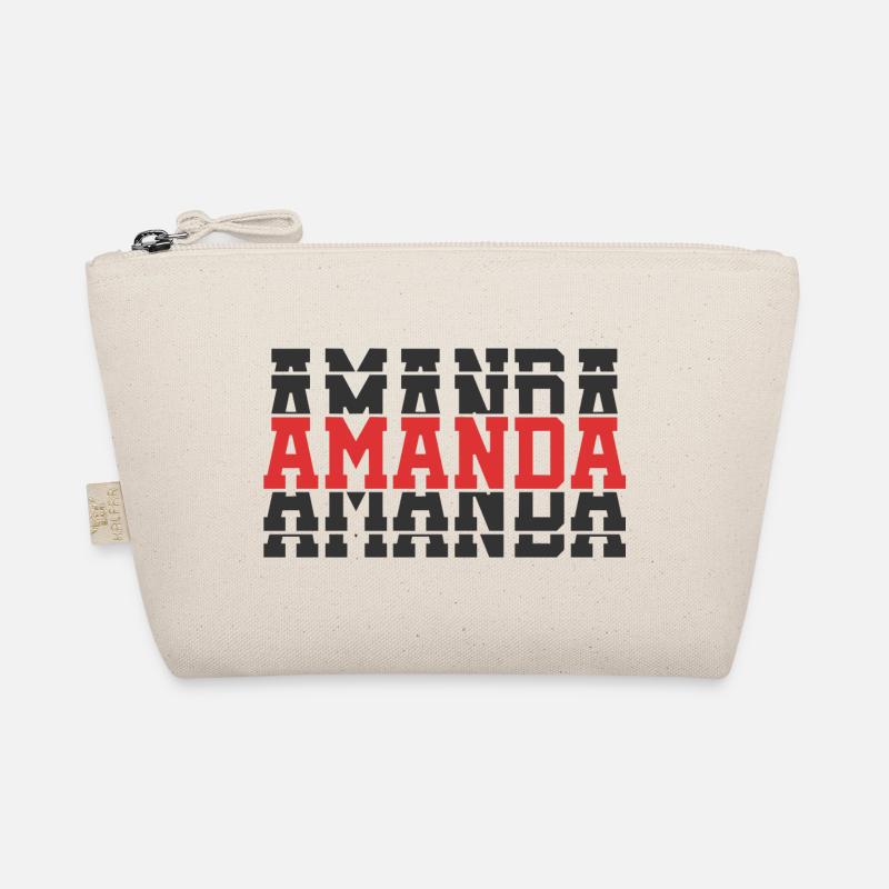 Amanda T-Shirt T-Shirt Geschenkidee gestapelter Text Bio-Täschchen