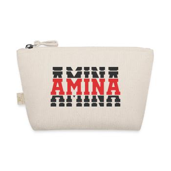 t-shirt Amina t-shirt gift idea stacked text - Organic Pouch - nature - Front