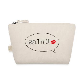04 Salut - Kussmund - französischer Gruß - Bio-Täschchen - Natur - Vorne