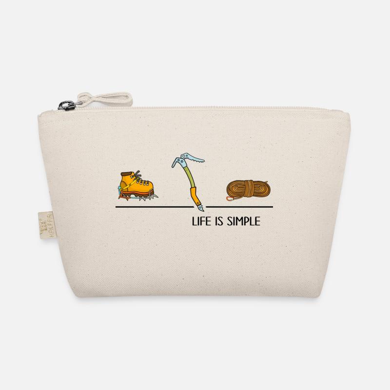 Klettern Bergsteiger Eisklettern Hochtour Gipfel Bio-Täschchen