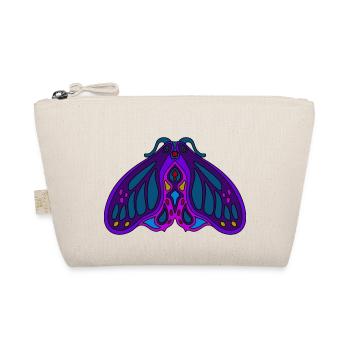 Art Nouveau Purple Moth - Organic Pouch - nature - Front