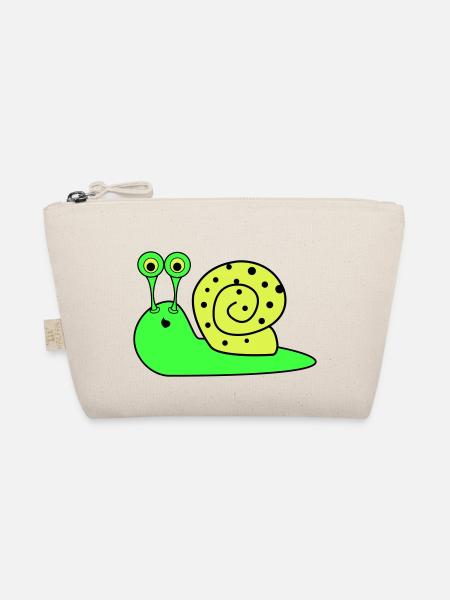schnecke funny - Bio-Täschchen - Natur
