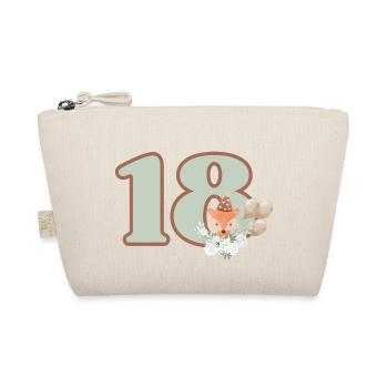18th Birthday Fox Flowers - Organic Pouch - nature - Front