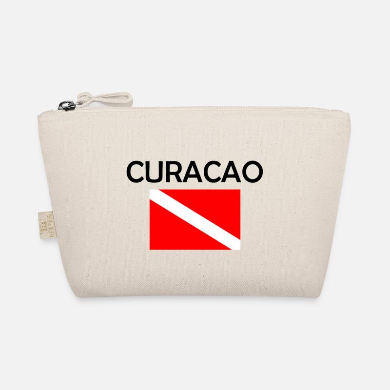 Curacao Diver Down Flag - Scuba - Diving - Tauchen Bio-Täschchen
