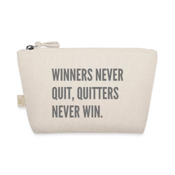 Winners never quit, quitters never win. - Organic Pouch - nature - Front