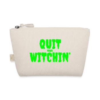 Spooky Green Witching Quit Design - Organic Pouch - nature - Front