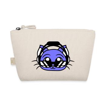 DJ Cat Face Kitten Pet Head - Organic Pouch - nature - Front