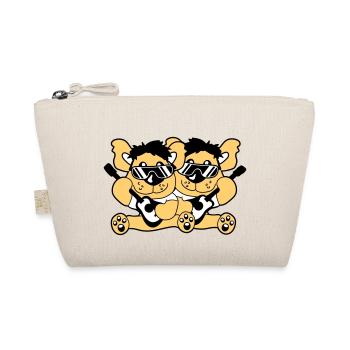 2 Guitars Teddy Bears Sweet Two Friends Band Team - Organic Pouch - nature - Front